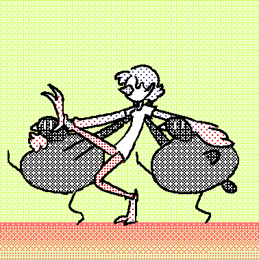 CAN CAN — Based on Kékéflipnote's animations, I made my character dancing with their pigeons.