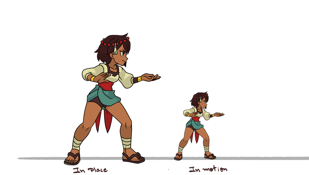 Indivisible Fanart — This is a frame by frame animation I did to see how much impact I could bring from a single attack starting from a standing position! Ajna has such a clean and cool design that I thought her to be the perfect subject.