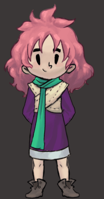 Scarfie — Puppet animation practice, trying a bit of perspective, facial expression and follow through of the scarf.