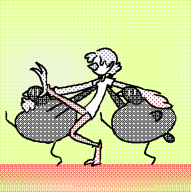 CAN CAN — Based on Kékéflipnote&#39;s animations, I made my character dancing with their pigeons.